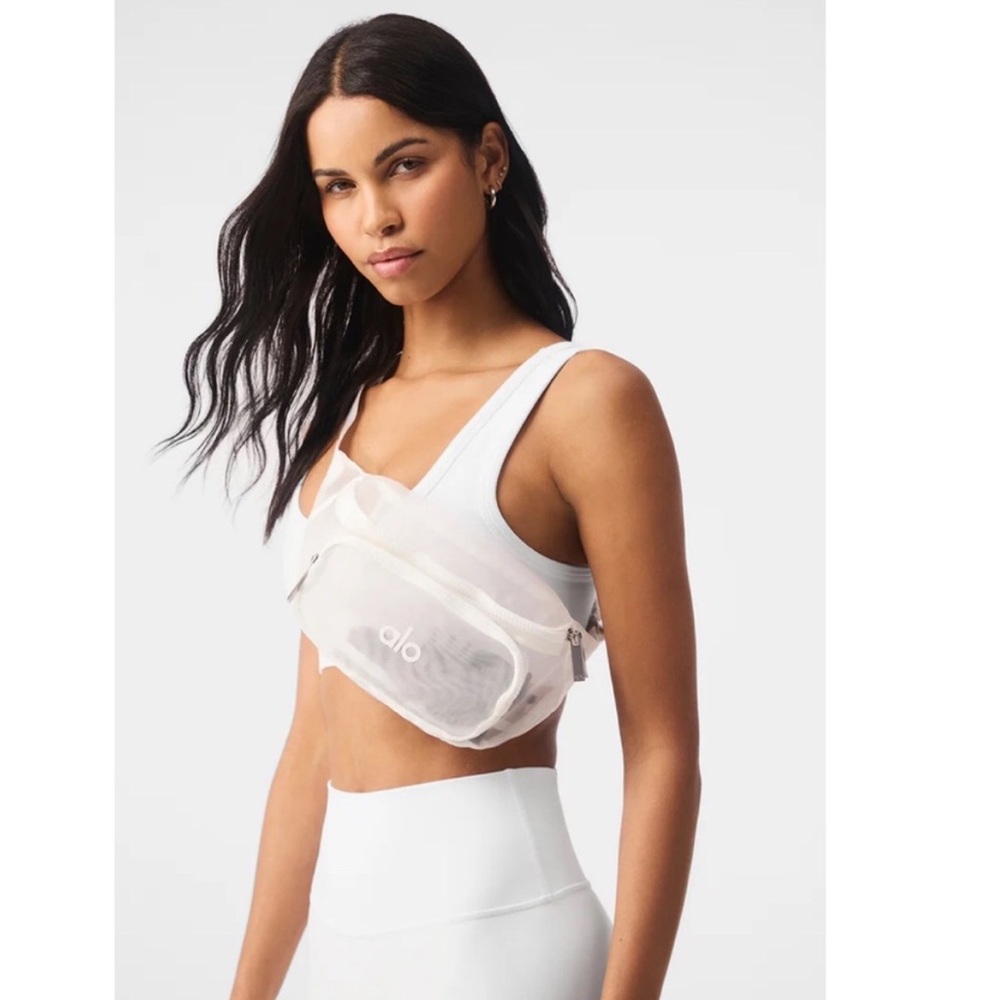 Alo Yoga Sheer Fanny Pack White Sheer